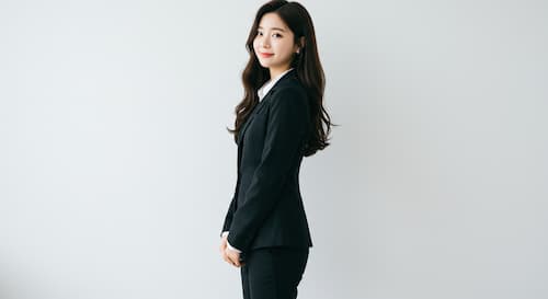 하이퍼블릭 전문 매니저 - 고급스러운 블랙 정장의 프로페셔널 서비스